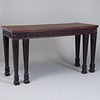 George III Style Carved Mahogany Console Table