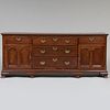 Late George III Inlaid Oak Cabinet