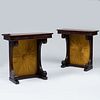 Pair of Late William IV Carved Rosewood Console Tables