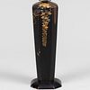 Japanese Black Painted Tole, Parcel and Silver-Gilt Octagonal Lamp