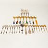 Set of Nine Enameled Silver-Gilt Anton Michelsen Commemorative Holiday Spoons and a Group of Spoons