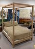 Milo Baughman Style Canopy Bed