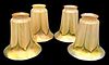 Set of Four Luster Art Glass Shades