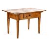 Rustic Pine Continental Kitchen Table with Drawer