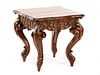 French Provincial Style Carved Oak Accent Table
