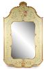 Parcel Gilt & Floral Decorated Wall Mirror
