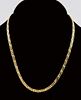 18K Yellow Gold Greek Key Motif Necklace