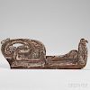 Trobriand Islands Carved Wood Canoe Prow Ornament