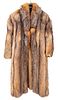 Simes Christes Grigos Fox Fur Full-Length Coat