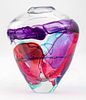 Leon Applebaum Art Glass Sculptural Vase