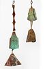 Paolo Soleri Patinated Metals Wind Chimes, 2
