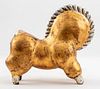 Russel Wright Manner Gold Ceramic Horse Sculpture