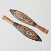Pair of Northwest Coast Carved and Painted Paddles