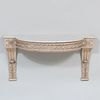 Louis XVI Style Grey Painted Wood Console with a Marble Top