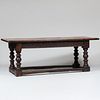 Spanish Baroque Carved Walnut Refectory Table 