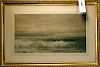Wm. Trost Richards (American 1833-1905) watercolor of "Seascape" rolling waves crashing ashore