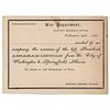 Abraham Lincoln Funeral Railroad Pass