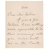 James Buchanan: Harriet Lane Autograph Letter Signed