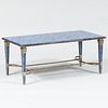 Neoclassical Style Lapis Lazuli and Silver-Mounted Low Table