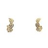 Cartier 18k Gold Diamond Heart Hoop Earrings