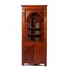Federal-style Architectural Corner Cupboard