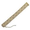 1960s 18k Gold Diamond Sapphire Bracelet