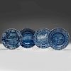Historical Blue Staffordshire Plates with Philadelphia Scenes