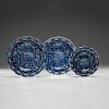 Historical Blue Staffordshire America and Independence Plates