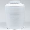 Contemporary White Porcelain Jar and Cover