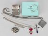 TIFFANY & CO. AND OTHER STERLING AND SILVER-TYPE JEWELRY, LOT OF SIX