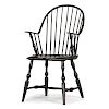 Continuous Arm Windsor Chair Signed A. Thayer