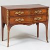 George III Gilt-Bronze Mounted Inlaid Mahogany Serpentine-Front Chest of Drawers, in the French Taste, Attributed to John Cobb