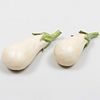 Pair of Lady Anne Gordon Porcelain Models of White Eggplants