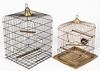 VINTAGE WIRE BIRD CAGES, LOT OF TWO