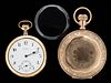 E. HOWARD 17-JEWEL AND ELGIN 7-JEWEL POCKET WATCHES, LOT OF TWO