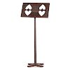 Folk Art Music Stand with Heart Cut-Outs
