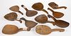AMERICAN COUNTRY TREEN BUTTER PADDLES, LOT OF 11