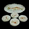 Antique 13-Piece Austrian Porcelain Fish Plates