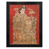 Large 20th C. Chinese Gongbi Silk Painting