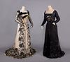 TWO BEADED LACE EVENING GOWNS, 1905-1910