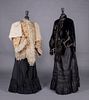 TWO SILK EVENING MANTLES, 1880-1890s