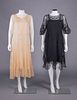 TWO CHIFFON & LACE EVENING DRESSES, 1920s