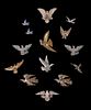 LARGE COLLECTION OF BIRD MOTIF PINS, ENGLAND & AMERICA, 20TH C