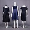 THREE BLACK & BLUE COCKTAIL DRESSES, AMERICA, 1950-1960s