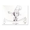 Dr. Seuss (1904-1991), "Cat in the Hat Reading" Ha