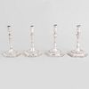 Set of Four George III Silver Tapersticks