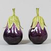 Pair of Lady Anne Gordon Porcelain Models of Eggplants