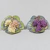 Pair of Lady Anne Gordon Porcelain Models of Grape Clusters
