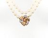 14K Diamond Opera Length Pearl Necklace