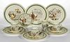 FRENCH OPERA / SUJETS MUSICAUX CERAMIC TEA AND TABLE ARTICLES, LOT OF 14